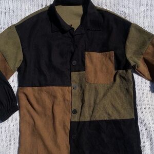 Colorblock Button-Up jacket